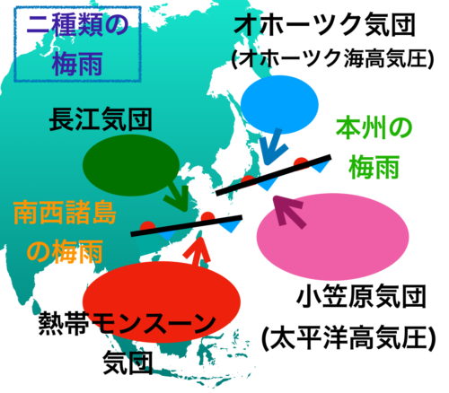 梅雨の仕組みは二つある 色と形で気象予報士